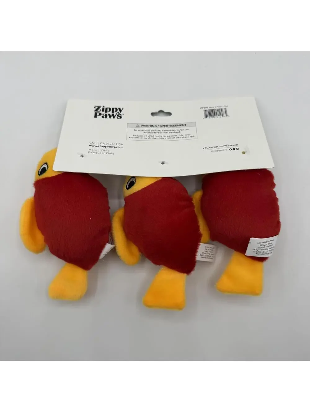 ZippyPaws Miniz Squeaky Plush Dog Toy Fish 3 Pack Zippy Paws ZP246